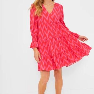 Pomander Place Vivid Pink Long Sleeve Dress